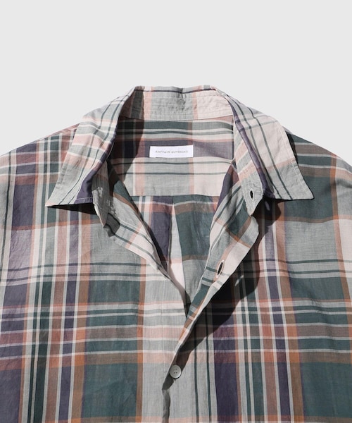 ADAM ET ROPE'(アダムエロペ)の「【KAPTAIN SUNSHINE/キャプテンサンシャイン】Gauze Plaid Plain Shirt(シャツ/ブラウス・メンズ・ホワイト系/グリーン系・2/3/4)」の9枚目の写真