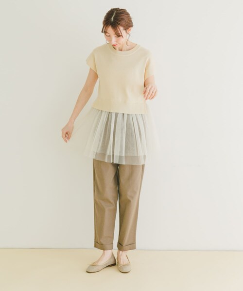 ITEMS URBANRESEARCH(アイテムズ アーバンリサーチ)の「ソウバリチュールドッキングニット(ニット/セーター・レディース・NVY/BLK/OFF・FREE)」の9枚目の写真