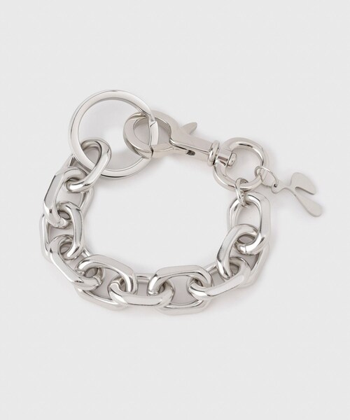 ADAM ET ROPE'（アダムエロペ）の「【HIDAKA/ヒダカ】CUT OVAL BRACELET（キーホルダー・メンズ・シルバー・L/M）」の4枚目の写真
