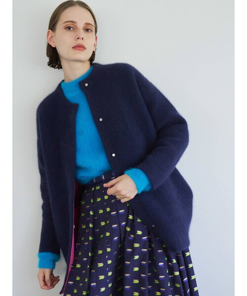 ELENDEEK（エレンディーク）の「RACOON MIX WCD（その他アウター・レディース・ネイビー/ベージュ/アイボリー/ブラック/ピンク/イエロー/グリーン/ローズ/カーキ/ダークブラウン・F）」の16枚目の写真