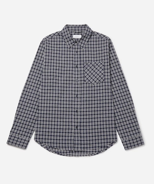 Saturdays NYC（サタデーズ ニューヨークシティ ）の「LUIS CHECK LS SHIRT（シャツ/ブラウス・レディース・ベージュ/ネイビー・L/M/S/XL）」の14枚目の写真