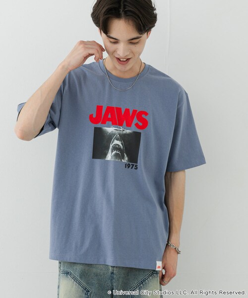 SENSE OF PLACE by URBAN RESEARCH（センスオブプレイスバイアーバンリサーチ）の「『別注』SENSE OF PLACE×JAWS　プリントT-SHIRTS/B（Tシャツ/カットソー・メンズ・WHITE/CHARCOAL/BLUE・M/L）」の21枚目の写真