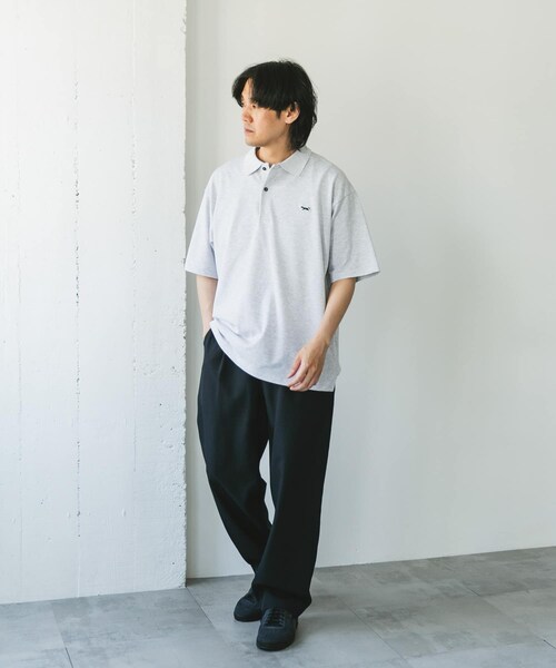 URBAN RESEARCH DOORS（アーバンリサーチドアーズ）の「『XLサイズ/WEB限定』『別注』PENNEYS×DOORS　THE FOX 鹿の子 ポロシャツ（ポロシャツ・メンズ・ASH GRAY/PURPLE/STEEL BLUE/NAVY・M/L/XL）」の10枚目の写真