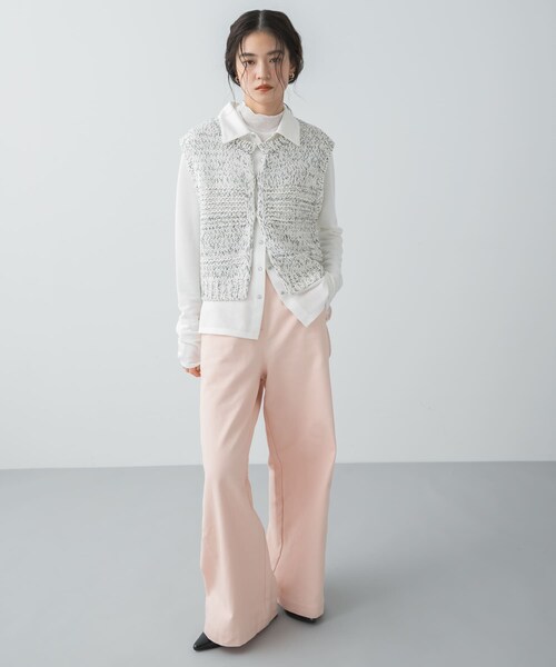 SENSE OF PLACE by URBAN RESEARCH（センスオブプレイスバイアーバンリサーチ）の「『洗濯可』ミックスカラーローゲージベスト（ベスト・レディース・BLACK/NAVY/IVORY・One）」の9枚目の写真