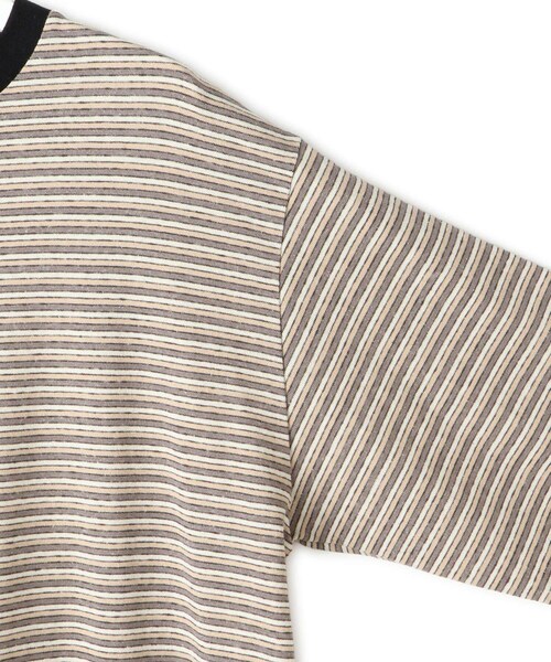 ADAM ET ROPE'(アダムエロペ)の「【BATONER for ADAM ET ROPE'】別注HIGH GAUGE BORDER LS T-SHIRT(Tシャツ/カットソー・レディース・グレー/レッド・F)」の16枚目の写真