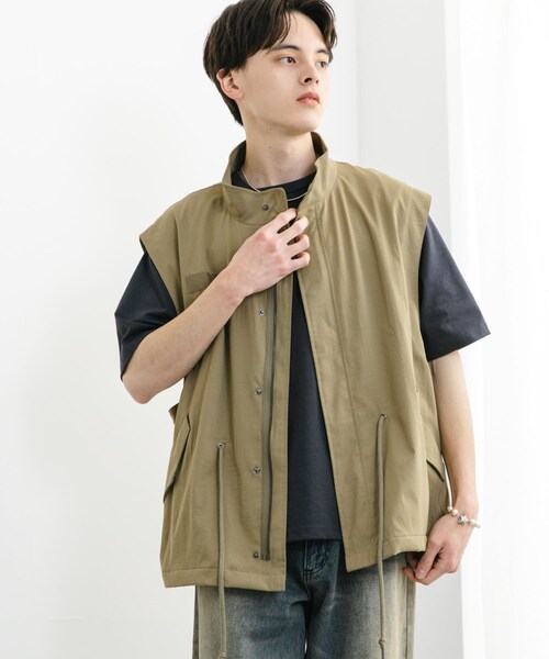 SENSE OF PLACE by URBAN RESEARCH（センスオブプレイスバイアーバンリサーチ）の「ルーズモッズベスト（ミリタリージャケット・メンズ・CHARCOAL/KHAKI/BLUE・M/L）」の21枚目の写真
