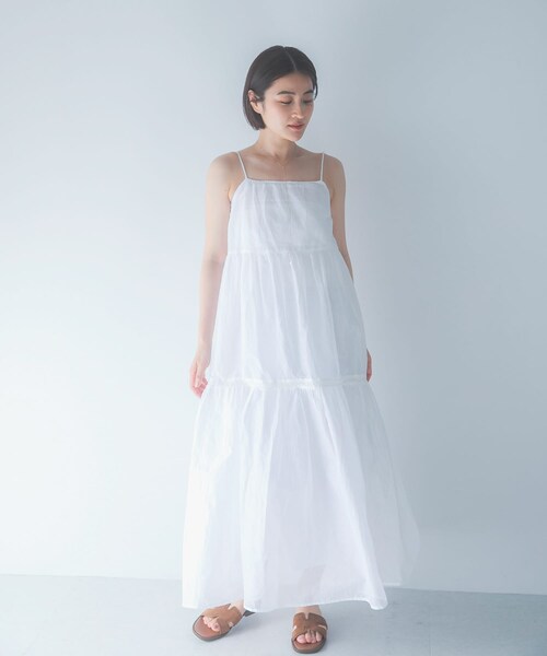 URBAN RESEARCH ROSSO（アーバンリサーチロッソ）の「MARILYN MOON　SHEER TIERED DRESS（ワンピース・レディース・BEIGE/BLACK/WHITE・Free）」の6枚目の写真