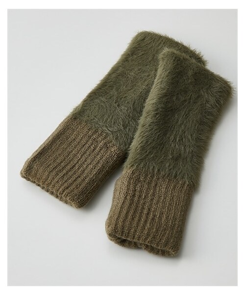 nissen（ニッセン）の「モヘア風保湿加工２WAYハンドウォーマー（手袋・メンズ・ライトグレー/カーキ/グレージュ/ブラック・Y）」の4枚目の写真