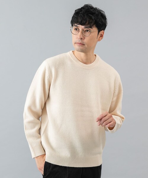 URBAN RESEARCH ROSSO（アーバンリサーチロッソ）の「『XLサイズあり』シェットランドウールクルーネックニット（ニット/セーター・メンズ・NAVY/BLACK/GRAY/GREIGE/KHAKI/GREEN/WHITE/ROYAL BLUE/INDIGO/MASTARD/WINE/LAVENDER・S/M/L/XL）」の15枚目の写真