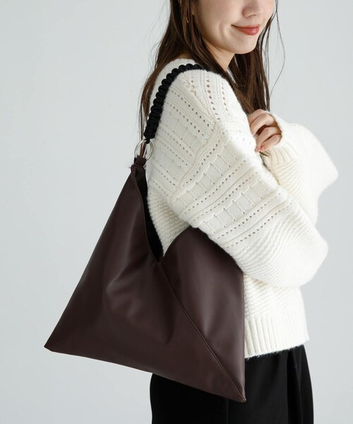 URBAN RESEARCH Sonny Label（アーバンリサーチサニーレーベル）の「トライアングル2WAYバッグ（ハンドバッグ・レディース・Lベージュ/ブラック/ブラウン・One）」の2枚目の写真