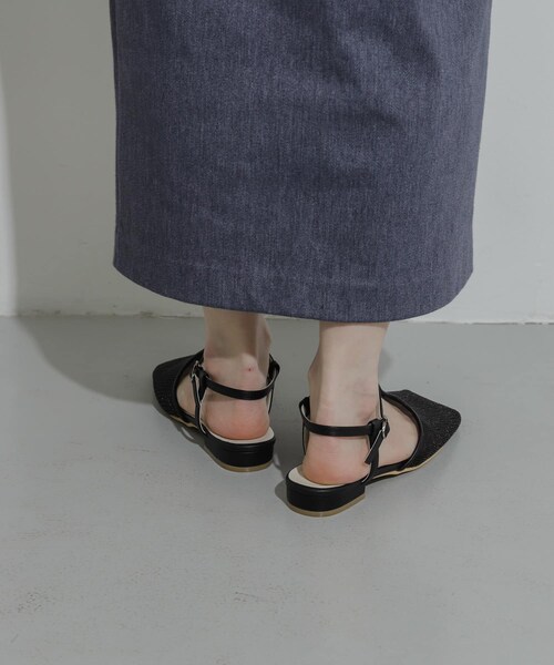 SENSE OF PLACE by URBAN RESEARCH（センスオブプレイスバイアーバンリサーチ）の「Tストラップメッシュサンダル（その他シューズ・レディース・BLACK/SILVER/GOLD・S/M/L）」の6枚目の写真