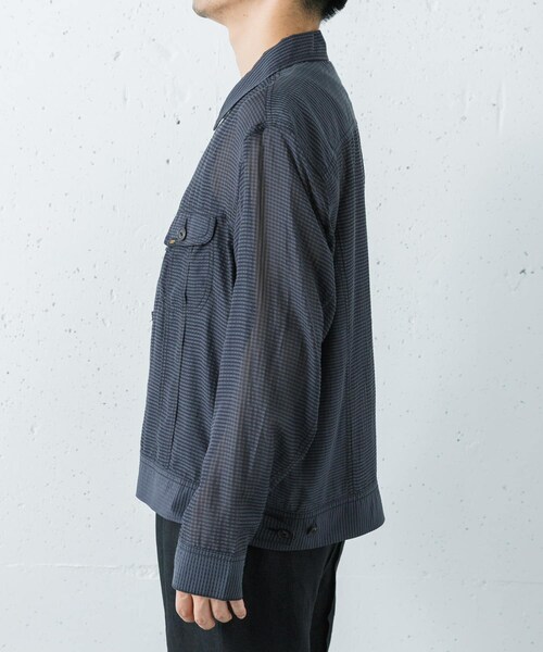 URBAN RESEARCH（アーバンリサーチ）の「SEVEN BY SEVEN　SHEER COWBOY JACKET（テーラードジャケット・メンズ・010 BLACK/120 NAVY・M/L）」の9枚目の写真