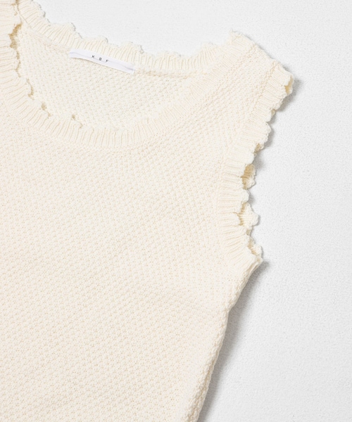 KBF（ケイビーエフ）の「クロシェスカラップタンクトップ（タンクトップ・レディース・IVORY/TOP GRAY/NAVY・One）」の13枚目の写真