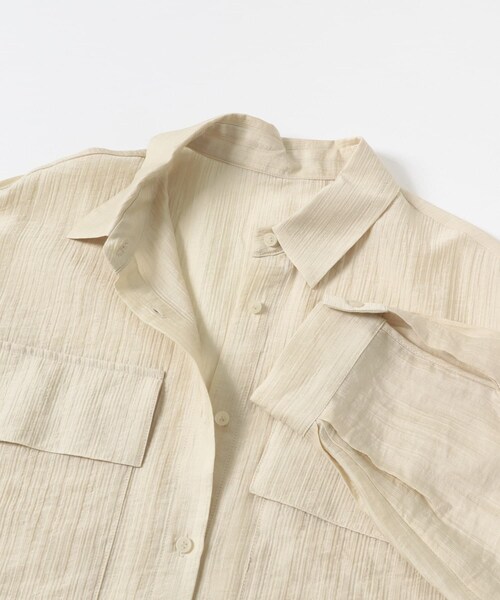 LAATO（ラート）の「drawstring shirts（シャツ/ブラウス・レディース・クリーム/コリアンダー・Free）」の2枚目の写真