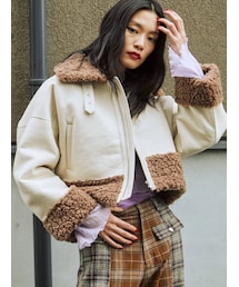 jouetie | カラーボアムートンジャケット(その他アウター)