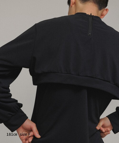 ADAM ET ROPE'（アダムエロペ）の「［TOPS］3WAY LAYERED CUT AND SEWN（アンサンブル・レディース・ブラック/ホワイト/グリーン・F）」の15枚目の写真