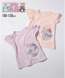 nissen | 【名探偵プリキュア！】ポケット風半袖プリントTシャツ（女の子）(Tシャツ/カットソー)