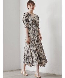 LAGUNAMOON | シャーリングフラワーイレヘムワンピース(ワンピース)