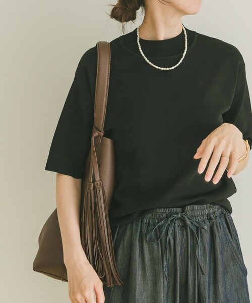 ITEMS URBANRESEARCH（アイテムズ アーバンリサーチ）の「ソウバリハンソデニット（ニット/セーター・レディース・BLK/OFF/K.BEG・FREE）」の16枚目の写真
