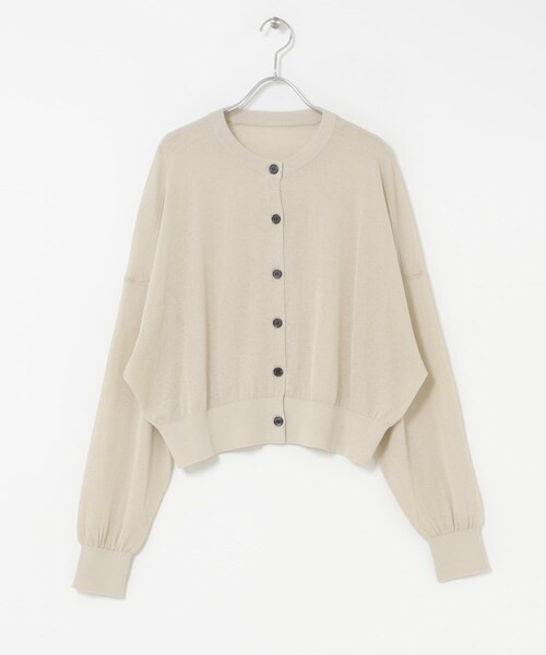 ITEMS URBANRESEARCH（アイテムズ アーバンリサーチ）の「『UVカット/接触冷感』エアリークルーネックカーディガン（カーディガン/ボレロ・レディース・BEG/MNT/NVY/PNK・Free）」の12枚目の写真