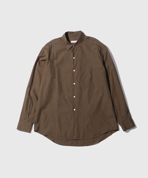 ADAM ET ROPE'(アダムエロペ)の「【KAPTAIN SUNSHINE/キャプテンサンシャイン】Regular Collar Shirt STRIPE(シャツ/ブラウス・メンズ・スミクロ/ダークブラウン・2/3/4)」の4枚目の写真