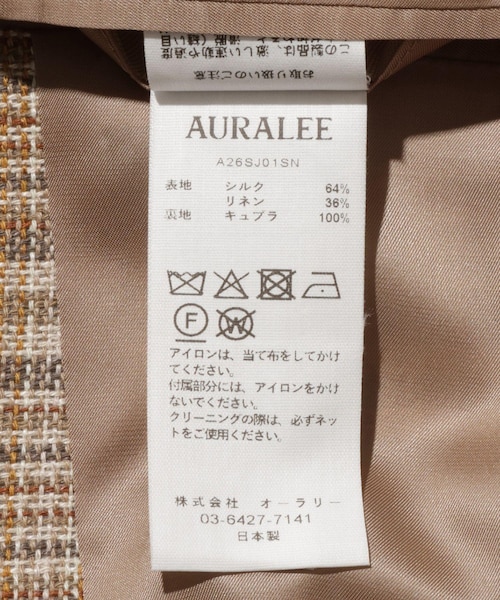 ADAM ET ROPE'（アダムエロペ）の「【AURALEE/オーラリー】SILK LINEN NEP CHECK JACKET（その他アウター・メンズ・ベージュ・3/4）」の15枚目の写真