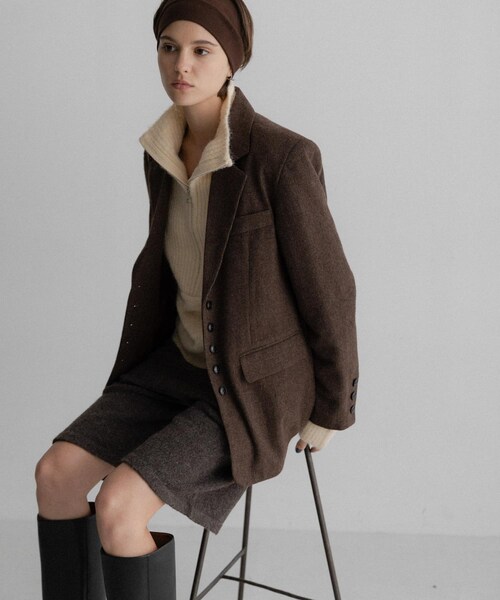 URBAN RESEARCH Sonny Label（アーバンリサーチサニーレーベル）の「ツイードテーラードジャケット（テーラードジャケット・レディース・ブラウン/ダークブラウン・Free）」の3枚目の写真