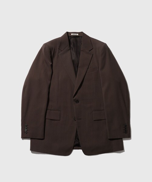 ADAM ET ROPE'(アダムエロペ)の「【AURALEE/オーラリー】LIGHT WOOL MAX GABARDINE JACKET(テーラードジャケット・メンズ・ブラック/ダークブラウン・3/4/5)」の7枚目の写真