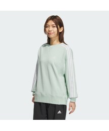 adidas | エッセンシャルズ プラス スリーストライプス フレンチテリー クルーネックスウェットシャツ(スウェット)