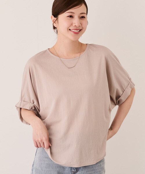Jayro(ジャイロ)の「バックタックドルマンプルオーバー(Tシャツ/カットソー・レディース・ブラック/ホワイト系/ベージュ・M)」の19枚目の写真