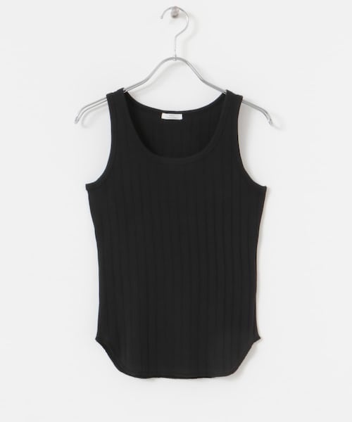 ITEMS URBANRESEARCH（アイテムズ アーバンリサーチ）の「クールコットンリブタンクトップ（タンクトップ・レディース・WHT/L.BEG/BLK/BRN・FREE）」の2枚目の写真