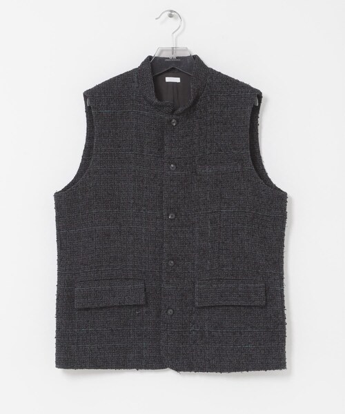 URBAN RESEARCH（アーバンリサーチ）の「SEEALL　STAND COLLAR GILET（ベスト・メンズ・BLK WATCH・3/4）」の2枚目の写真