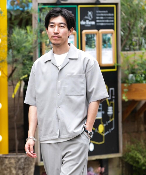 ITEMS URBANRESEARCH(アイテムズ アーバンリサーチ)の「オープンカラーショートスリーブシャツ+センタープレスパンツ セット(セットアップ・メンズ・BLK/GRY/BLU・M/L)」の15枚目の写真