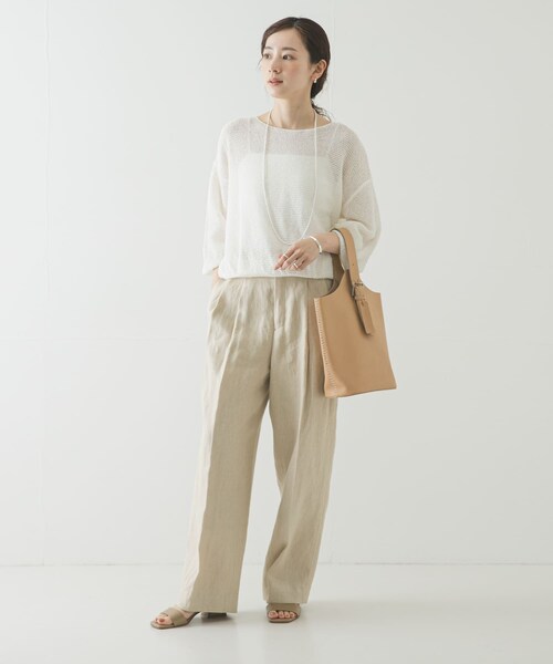 URBAN RESEARCH(アーバンリサーチ)の「ペーパーヤーンボートネックニット(ニット/セーター・レディース・WHITE/SAX/CHARCOAL・Free)」の11枚目の写真