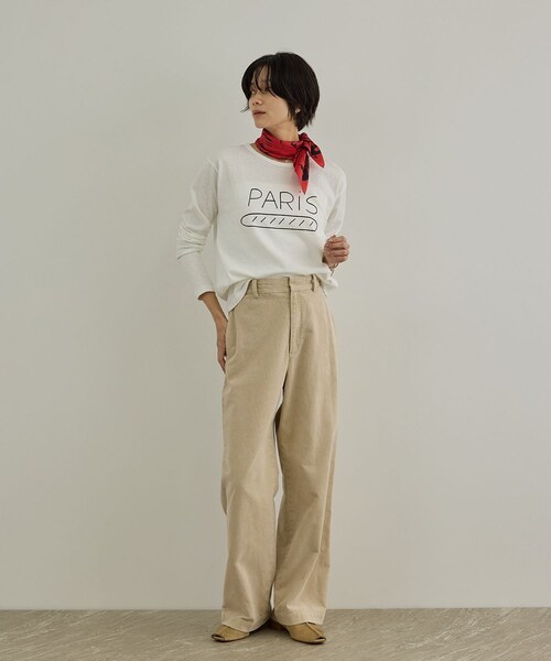 ADAM ET ROPE'(アダムエロペ)の「【Camille de Cussac by SALON】アートシルクスカーフ(バンダナ/スカーフ・レディース・ベージュ系/レッド・F)」の14枚目の写真