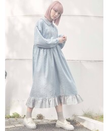 merry jenny | ロングbearジャガードシャツワンピース(ワンピース)