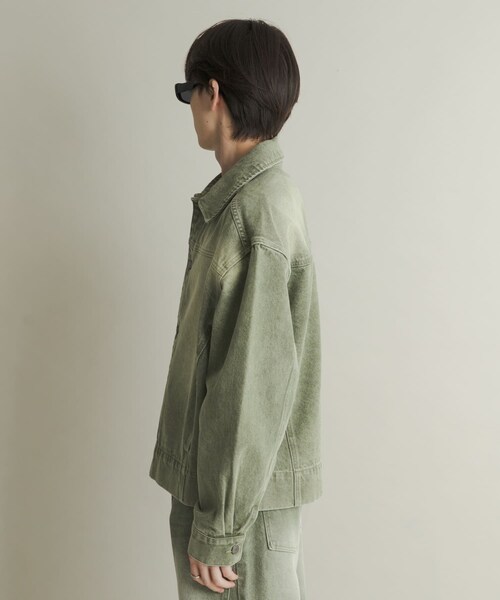 SENSE OF PLACE by URBAN RESEARCH（センスオブプレイスバイアーバンリサーチ）の「ツイストデニムブルゾン（デニムジャケット・メンズ・GREEN/L.INDIGO・M/L）」の15枚目の写真
