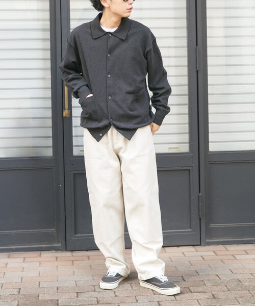 URBAN RESEARCH DOORS（アーバンリサーチドアーズ）の「FORK&SPOON　ニットポロカーディガン（カーディガン/ボレロ・メンズ・CCLｘGRY/GRYｘOFF・4/5）」の8枚目の写真