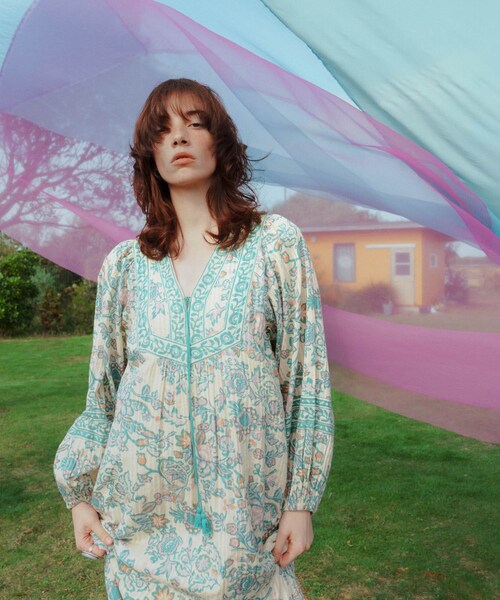 URBAN RESEARCH ROSSO（アーバンリサーチロッソ）の「sara mallika　PAISLEY FLOWER PRINT DRESS（ワンピース・レディース・BLACK/GREEN・S/M）」の12枚目の写真