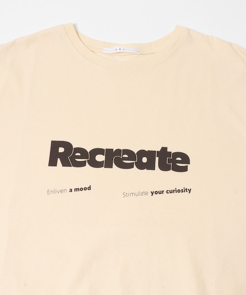KBF（ケイビーエフ）の「ロゴプリントTEE（Tシャツ/カットソー・レディース・OFF/IVORY/CHARCOAL・One）」の8枚目の写真