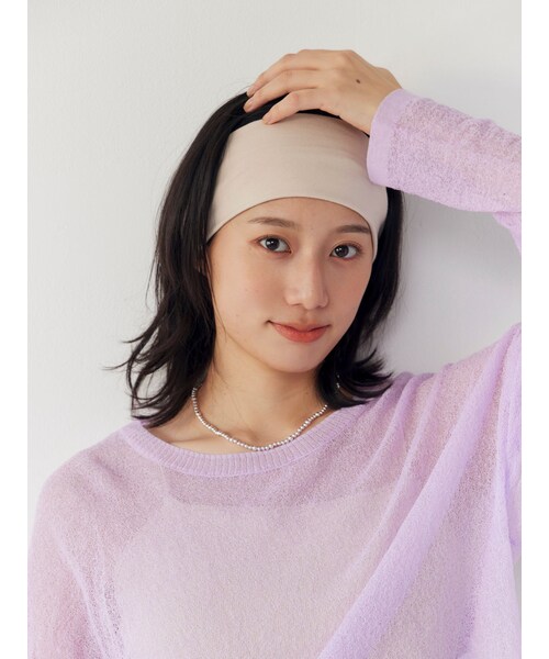 Ungrid（アングリッド）の「ベーシックワイドヘアバンド（ヘアバンド・レディース・アイボリー/ブラック/ブラウン・F）」の7枚目の写真