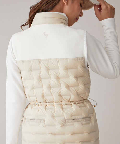 ROPE'（ロペ）の「【撥水】ストレッチナイロン　ダウンワンピース（ワンピース・レディース・ホワイト/ベージュ/ネイビー・L/M/S）」の18枚目の写真