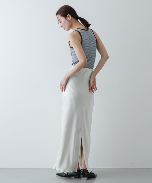 SENSE OF PLACE by URBAN RESEARCH（センスオブプレイスバイアーバンリサーチ）の「『別注』Healthknit×SENSE OF PLACE ボーダータンクトップ（タンクトップ・レディース・OF×NV×BE/SAX×BRN/LIME×BEG・One）」の18枚目の写真