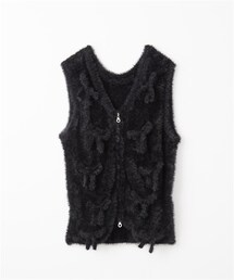 nissen | ダブルジップリボンベスト(ベスト)