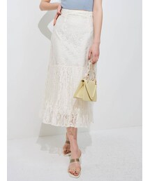 MERCURYDUO | レースプリーツティアードスカート(スカート)