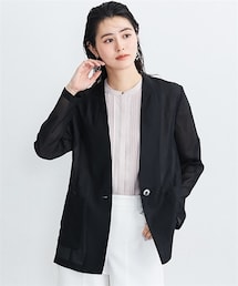 7days Life Styling | シアーカラーレスジャケット　洗濯機OK＜大きいサイズ有＞(カバーオール)