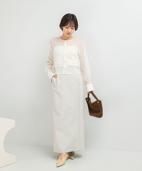 URBAN RESEARCH ROSSO（アーバンリサーチロッソ）の「UVカットストレートタックスカート（スカート・レディース・GREIGE/BLACK・36/38）」の20枚目の写真