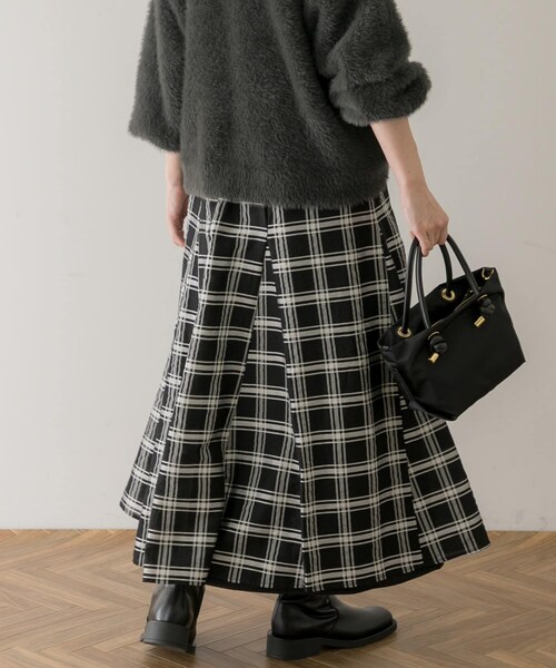 URBAN RESEARCH Sonny Label（アーバンリサーチサニーレーベル）の「リバーシブルチェックスカート（スカート・レディース・ブラック/ベージュ・FREE）」の6枚目の写真