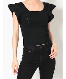 MURUA | スクエアフリルニットタンク(ニット/セーター)