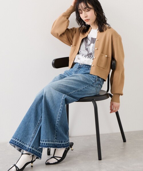 VIS(ビス)の「バギーワイドデニムパンツ(デニムパンツ・レディース・ブラック系/ブルー系・M/S/SS)」の13枚目の写真